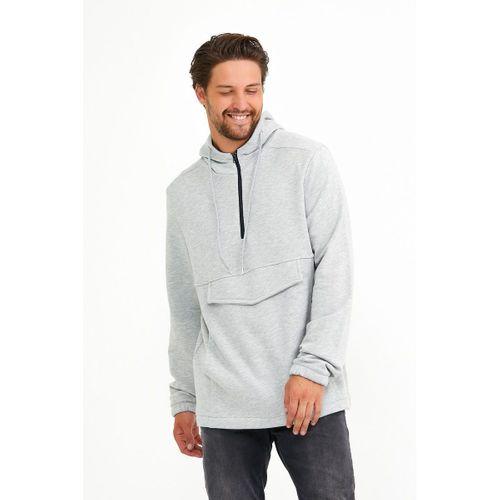 Erkek Kapşonlu Regular Fit Yarım Ferm.Kargo Cepli İnce Sweatshirt SPR22SW171