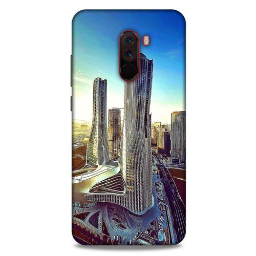 Xiaomi Pocophone F1 Kılıf Dünya Mimarisi (50) Shockproof Kılıf Pin On Towers