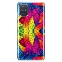 Samsung Galaxy A71 Kılıf Moda Renkler Arka Kapak Koruma Desenli Full Koruyucu
