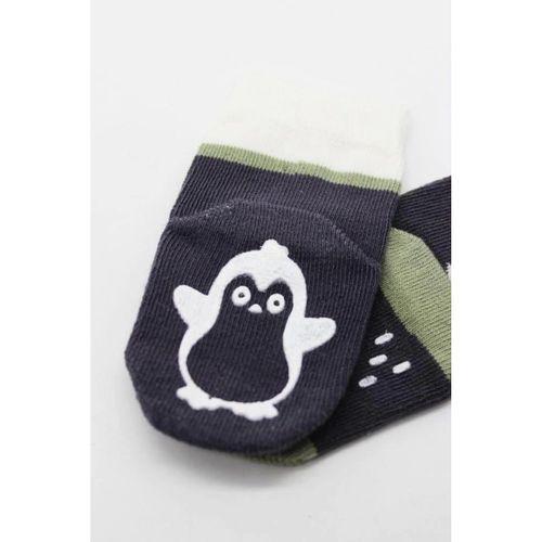 Bistyle Hayvan Figürlü Kaymaz Erkek Soket Çorap 2'Li BS10119 Antrasit