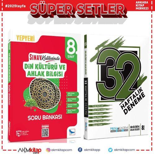 Sınav Yayınları 8. Sınıf Din Kültürü ve Ahlak Bilgisi Soru Bankası ve Pruva 32 Haftalık Deneme Seti 2 Kitap
