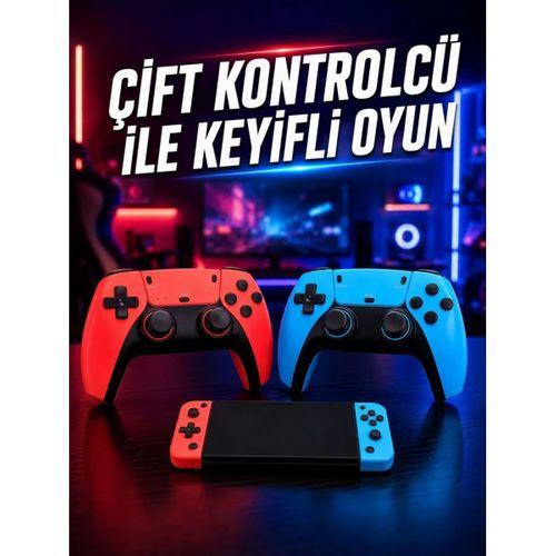 Oyun Konsolu Kablosuz Kontrolcülü Retro Oyun Eğlence Sistemi