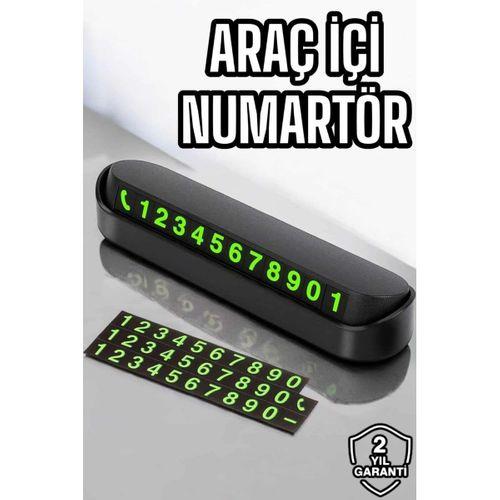 Araba Park Numaratörü Araç İçi Numaralık Değiştirilebilir Çevirmeli Mini