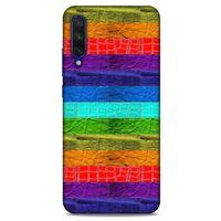 Xiaomi Mi A3 Kılıf Patchwork (38) Neo Hybrid Kılıf Yeşil Kırmızı Mor