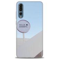 Huawei P20 Pro Kılıf HD Baskılı Kılıf - Hello GoodBye + Tam Ekran Koruyucu
