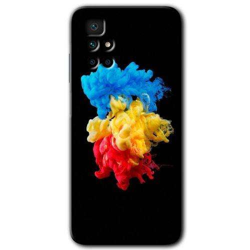 Redmi 10 Kılıf HD Desen Baskılı Arka Kapak - Black 1 + Kırılmaz Cam