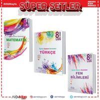 Süreç Yayınları 8.Sınıf LGS Matematik Türkçe ve Fen Bilimleri Deneme Seti 3 Kitap