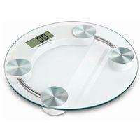 Yuvarlak Şeffaf Dijital Cam Baskül Terazi Tartı Hassas Ölçüm Modern Şık Tasarım