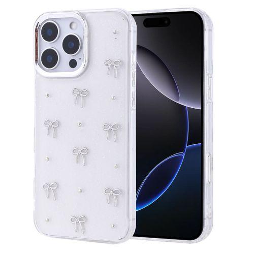 Apple iPhone 16 Pro Max Kılıf Airbag Tasarımlı Simli Şeffaf Zore Kutup Kapak