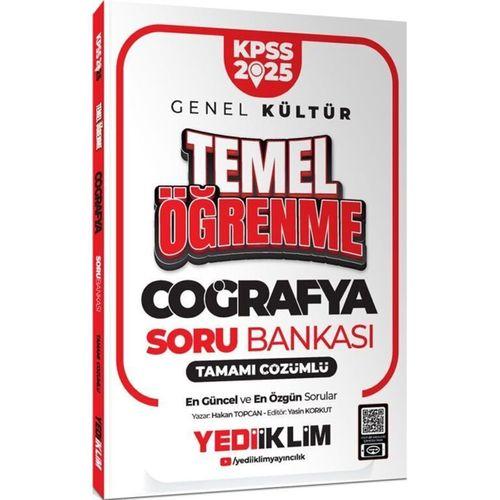 2025 KPSS Genel Kültür Coğrafya Temel Öğrenme Tamamı Çözümlü Soru Bankası Yediiklim Yayınları