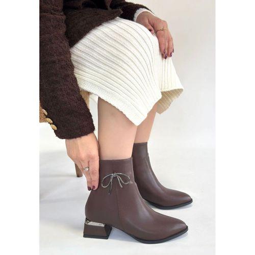 Harly Kahverengi Cilt Topuklu Bot