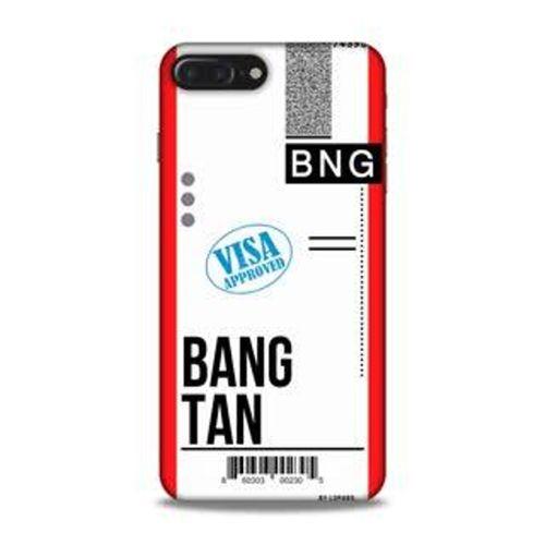 Apple iPhone 7 Plus Kılıf Uçak Bileti Bangtan Arka Kapak Koruma Desenli Full Koruyucu