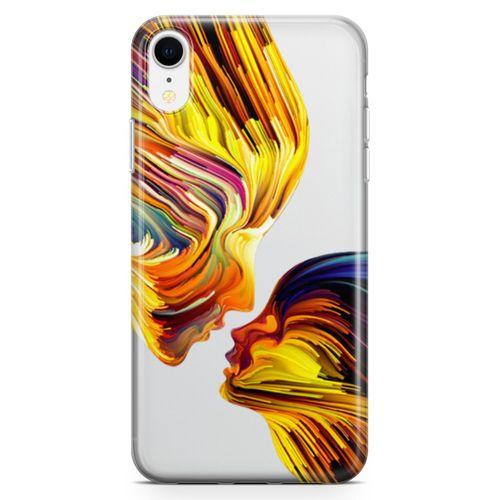 Apple iPhone XR Kılıf Yüzyüze Arka Kapak Koruma Desenli Full Koruyucu