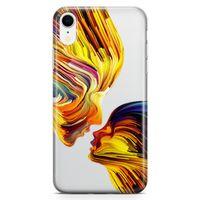 Apple iPhone XR Kılıf Yüzyüze Arka Kapak Koruma Desenli Full Koruyucu