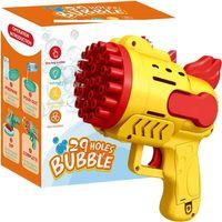 LED LİGHT 29 HOLES BUBBLES GUN 29 DELİKLİ ÇOKLU KÖPÜK ATAN TABANCA SARI KÖPÜK TABANCASI PİLLİ TABANCA