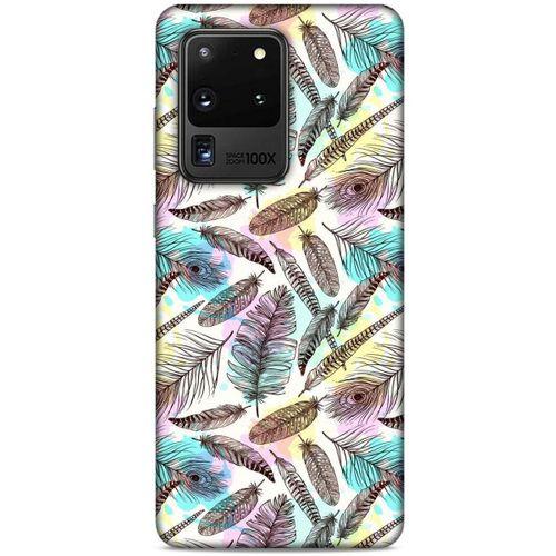 Samsung Galaxy S20 Ultra Kılıf Desenli Özel Seri Tüyler (2) Kabı