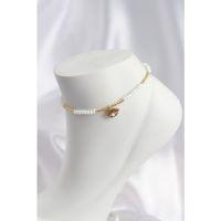 Beyaz Renk Boncuklu Nazarlı Göz Figürlü Halhal