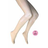 12 Adet Parlak Dizaltı Kadın Çorap 15 Denye Ten 57