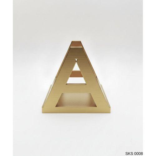 Gold A Harf Seklinde Mini Dekoratif Saksi Ismine Ozel Bas Harf Tasarim 75 Cm Masa Ustu Ofis Dekoru