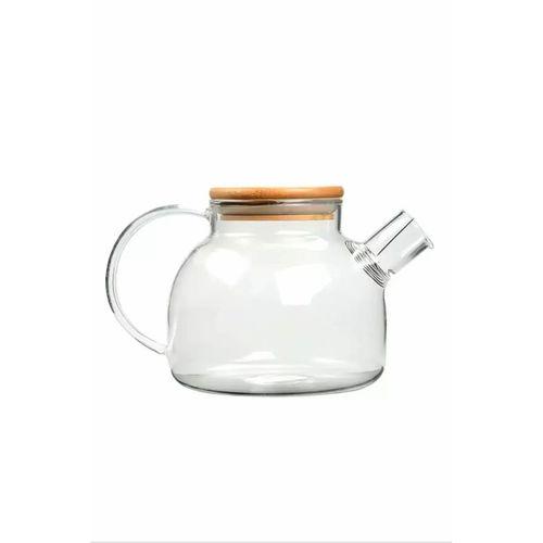 Bambu Kapaklı Borosilikat Cam Demlik 1000ml Royaleks-CM-2000