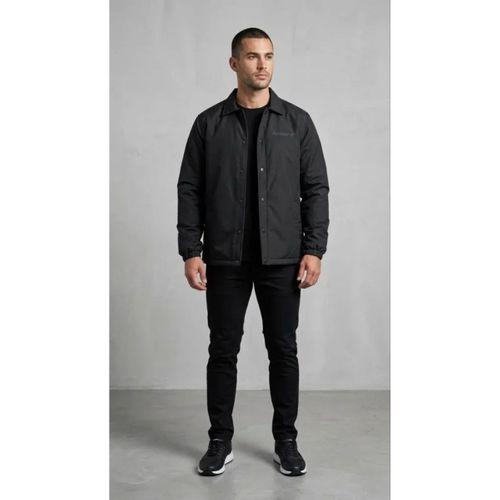 Erkek Yağmur İtici İç Astarlı Çıtçıtlı İç Cepli Dış Cepli Mevsimlik Mont - Siyah