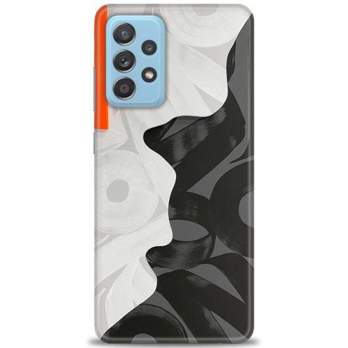 Samsung Galaxy A52s 5G Kılıf HD Baskılı Kılıf - Turuncu Çizgi + Tam Ekran Koruyucu