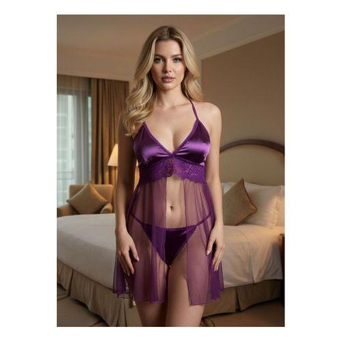 Mor Tül Gecelik - 672