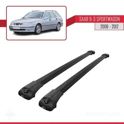 Saab 9-3 Sportwagon 2006-2012 Arası ile uyumlu ACE-1 Ara Atkı Tavan Barı SİYAH