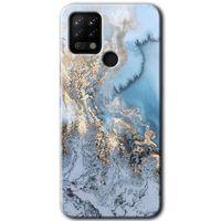 Tecno Pova Kılıf HD Desen Baskılı Arka Kapak - Eski Mermer