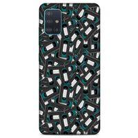 Retro (26) Desen Tpu Silikon Kılıf Renkli Samsung Galaxy A51 Kılıf