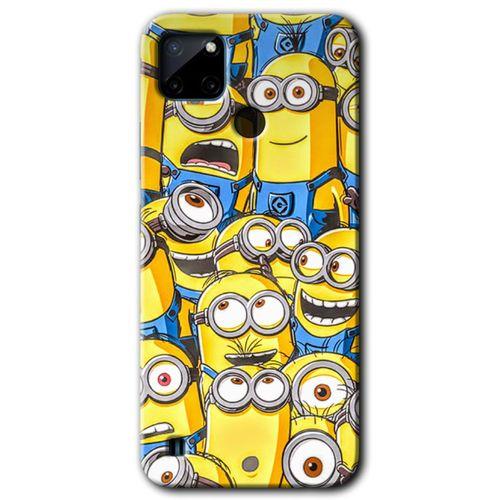 Realme C21 Kılıf HD Desen Baskılı Arka Kapak - Minion Ordusu