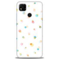 Xiaomi Redmi 10A Kılıf HD Baskılı Kılıf - Rengarenk Puantiye + Tam Ekran Koruyucu