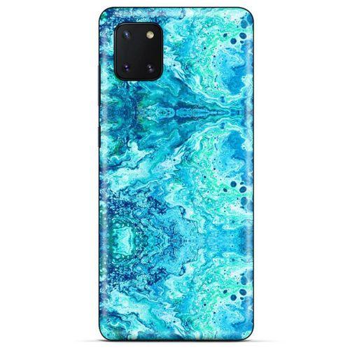 Mermer Desenli (36) Tema Glitter Kılıf Deniz Mavisi Huawei Y5P Kılıf