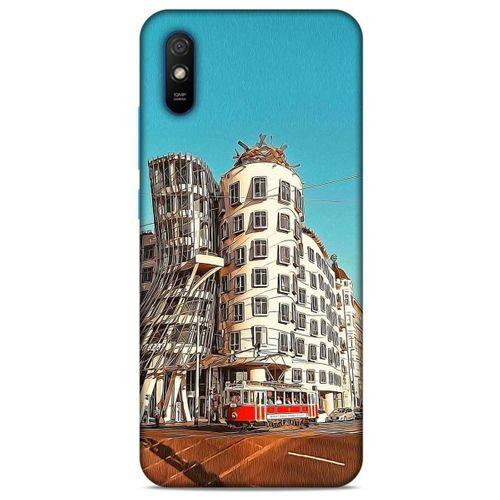 Xiaomi Redmi 9A Kılıf Dünya Mimarisi (35) Fit Design Kılıf The Dancing House Çekya