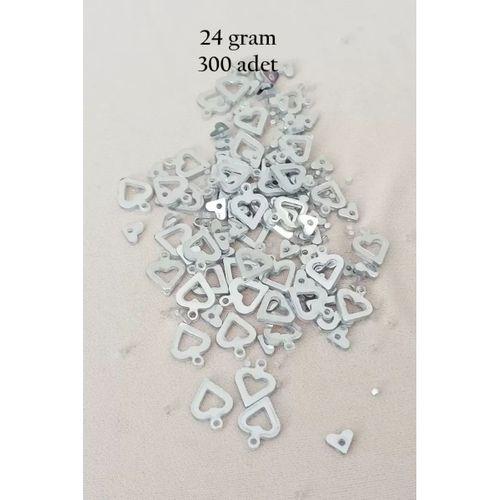 Oya Abiye Bileklik Kolye Pleksi Metalik Plastik Pul Gümüş Renk 24 gram 300 adet - BNC571