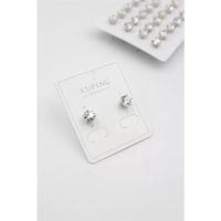 Büyük Boy Zirkon Taşlı Tektaş Küpe - Gümüş