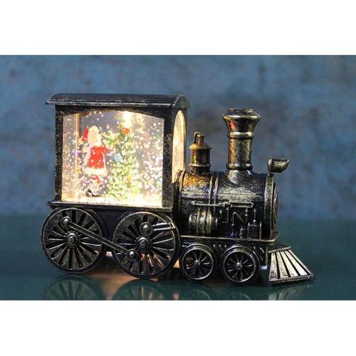 Trenli Yılbaşı Işıklı Kar Küresi