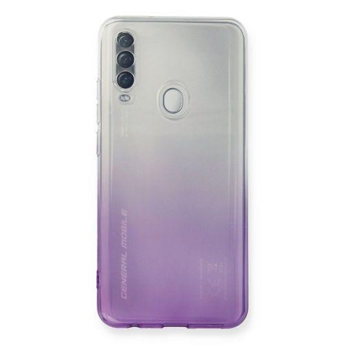Newface General Mobile GM 20 Pro Kılıf Lüx Çift Renkli Silikon - Mor