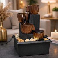 LED Işıklı Dekoratif Masaüstü Su Şelalesi