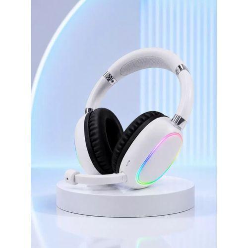 Beyaz Kablosuz Bluetooth Kulaklık Mikrofonlu Ergonomik Kulak Üstü Tasarım