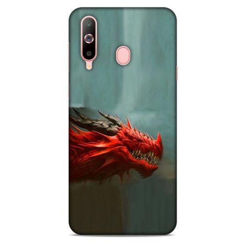 Samsung Galaxy A60 Kılıf Dragons (17) Tasarım Kılıf Siyah Boynuzlu Ejderha