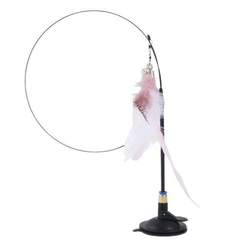 Angel Of Life® Vantuzlu Tüylü Zilli Olta Kedi Oyuncağı 2 Oltalı