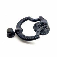 Antika Tarz Dekoratif Pirinç Dövme Kapı Tokmağı, Taktak - 150x105 Mm, Oksit