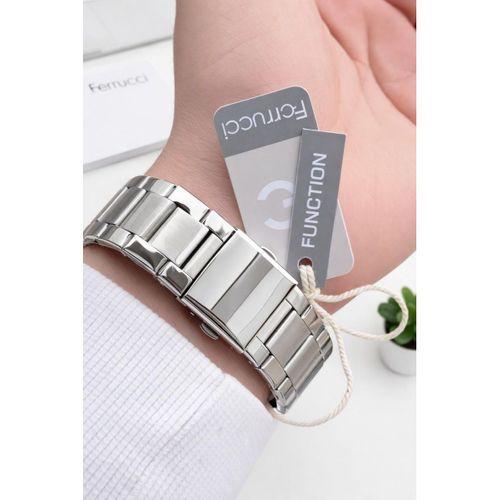 Ferrucci İç Fonksiyonları Aktif 30mt Suya Dayanıklı Çelik Kordon + Bileklik Hediyeli Erkek Kol Saati VS.BLKT.0961