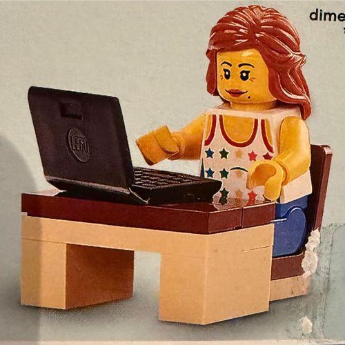 Lego Minifigür Shirt with Female Rainbow Stars Patter twn129