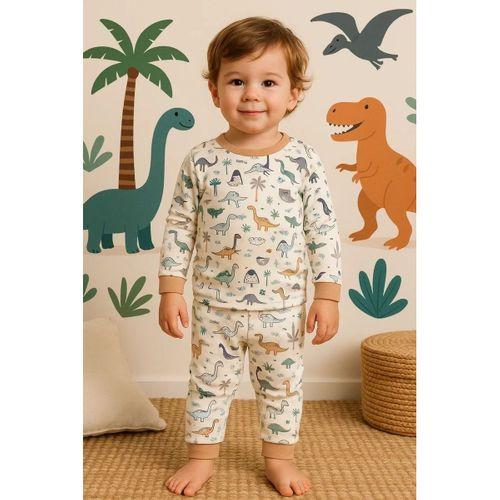 Dinazor Desenli Erkek Bebek Eşofman Takımı %100 Pamuk