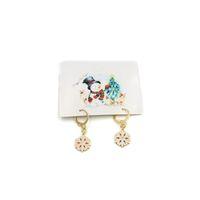 Kar Tanesi Yılbaşı Küpe - Altın