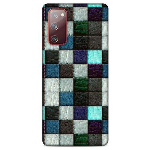 Samsung Galaxy S20 Fe Kılıf Patchwork (46) Core Armor Kılıf Gri Cam Göbeği