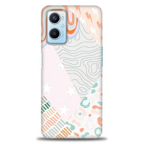 Oppo A96 4G Kılıf HD Baskılı Kılıf - Çok Renkli + Tam Ekran Koruyucu