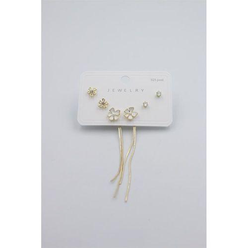 Çoklu Set Küpe - Altın